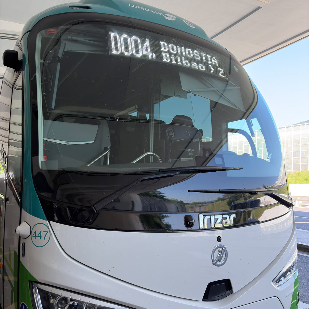 The D004 bus, at Bilbao airport
