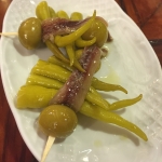 Gildas Olives, guindilla peppers and anchovy